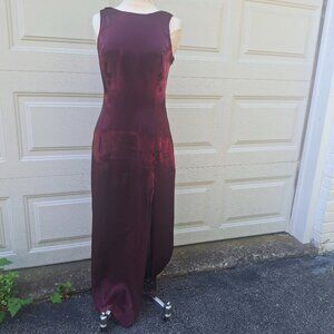 NWT Sz 10 Ever Beauty Wine red iridescent long dress